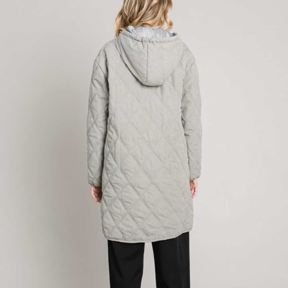 Allie Rose Quilted Button Jacket